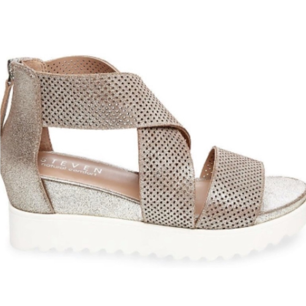Steven by Steve Madden Metallic Wedge